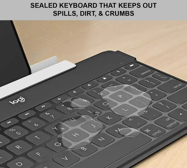Alt view image 3 of 6 - Logitech Keys-to-Go Super-Slim & Super-Light Bluetooth Keyboard for iPhone, iPad, Mac & Apple TV, Including iPad Air 5th Gen (2022) - Classic Blue