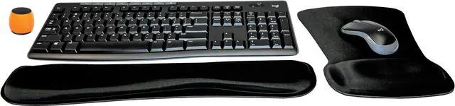 Main image of Logitech MK270 Wireless Keyboard & Mouse Combo Active Lifestyle Travel Home Office Modern Bundle with Micro Glow in the Dark Portable Wireless Bluetooth Speaker, Gel Wrist Pad & Gel Mouse Pad