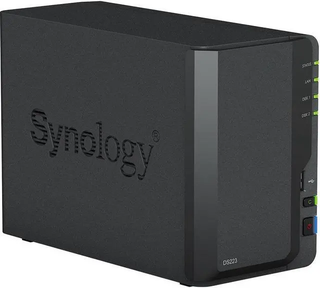 Alt view image 6 of 7 - Synology DiskStation DS223 NAS Server with RTD1619B 1.7GHz CPU, 2GB Memory, 2TB SSD Storage, 1 x 1GbE LAN Port, DSM Operating System