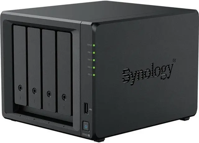 Alt view image 3 of 7 - Synology DiskStation DS423+ NAS Server with Celeron 2.0GHz CPU, 6GB Memory, 80TB HDD Storage, 1TB M.2 NVMe SSD, 2 x 1GbE LAN Ports, DSM Operating System
