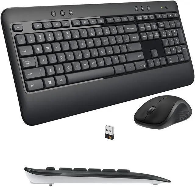 Alt view image 4 of 7 - Lenovo ThinkVision P24h 2560 x 1440 LED QHD LCD, 2-Pack Bundle with HDMI, DisplayPort, Daisy Chain ready, Dock, USB-C, USB Hub, Dual Monitor Stand, MK540 Wireless Keyboard & Mouse, Mouse & Wrist Pad