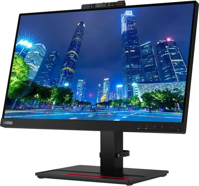 Alt view image 2 of 5 - Lenovo ThinkVision T22v 22-inch 1920 x 1080 LED Backlit Full HD Widescreen LCD Monitor, 2-Pack Bundle with T22i, HDMI, VGA, DisplayPort, USB Hub, Webcam, Speaker, Microphone