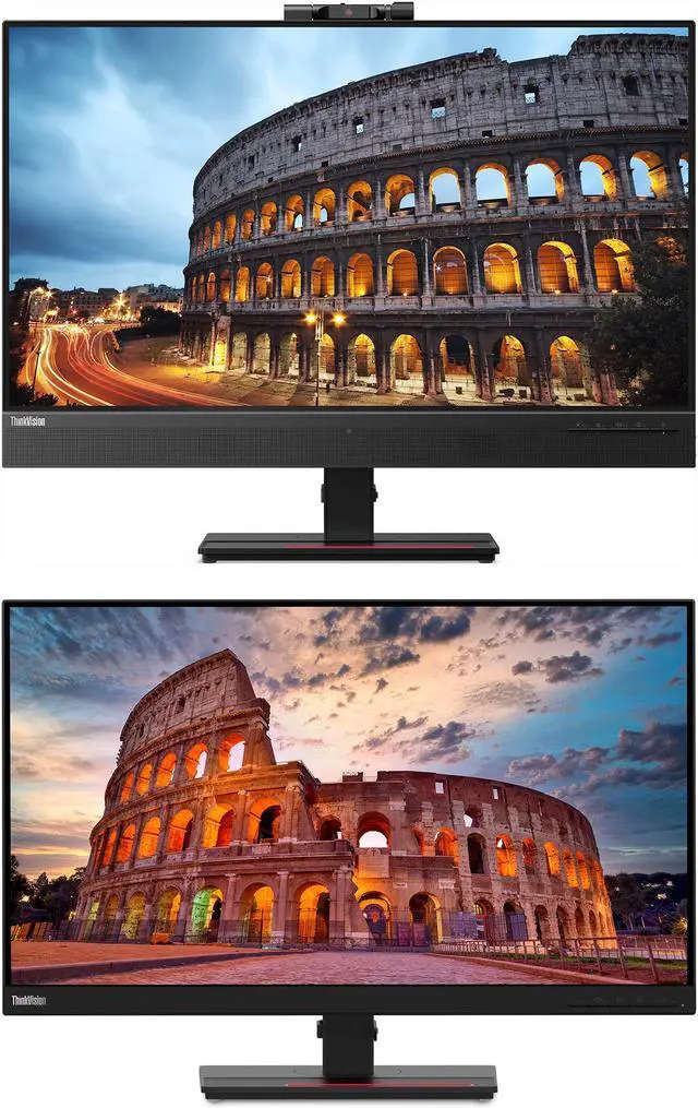 Main image of Lenovo ThinkVision T27hv 27-inch 2560 x 1440 LED Backlit Quad HD Widescreen LCD Monitor, 2-Pack Bundle with T27h, HDMI, VGA, DisplayPort, USB-C, USB Hub, Webcam, Speaker, Microphone