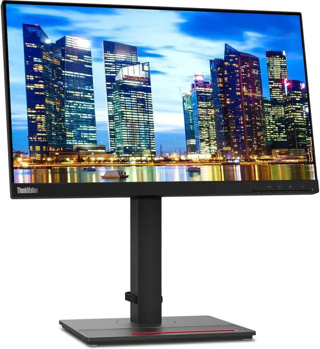 Alt view image 2 of 7 - Lenovo ThinkVision T22i 22-inch 1920 x 1080 LED FHD Widescreen LCD Monitor, 2-Pack Bundle with HDMI, VGA, DisplayPort, USB Hub, Desk Mount Dual Monitor Stand, ThinkPad Universal USB-C Multiport Dock