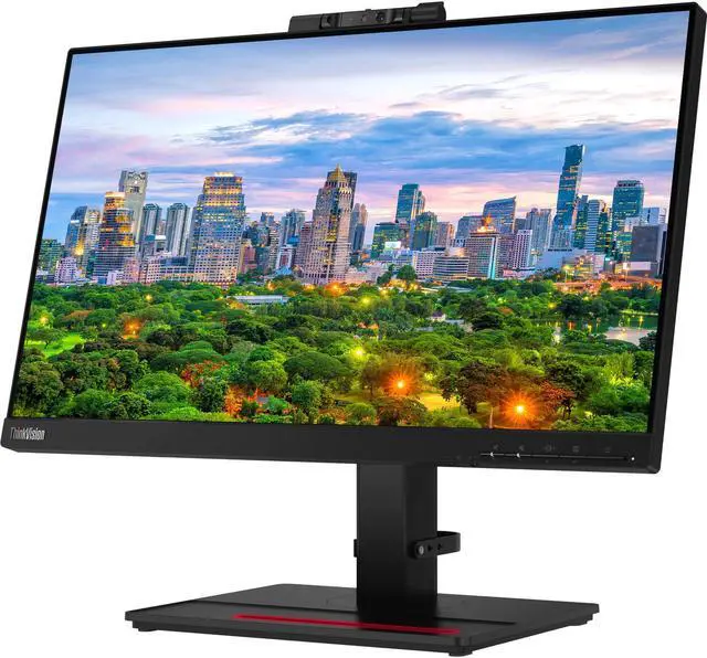 Alt view image 2 of 7 - Lenovo ThinkVision T22v 1920 x 1080 LED FHD LCD, 2-Pack Bundle with T22i, HDMI, VGA, DisplayPort, USB Hub, Webcam, Speaker, Microphone, Dual Monitor Stand, ThinkPad Universal USB-C Multiport Dock