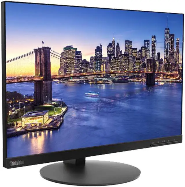 Alt view image 2 of 7 - Lenovo ThinkVision T23d 23-inch 1920 x 1200 LED Full HD Widescreen WUXGA LCD Monitor, 2-Pack Bundle with HDMI, VGA, DisplayPort, Desk Mount Dual Monitor Stand, ThinkPad Universal USB-C Multiport Dock