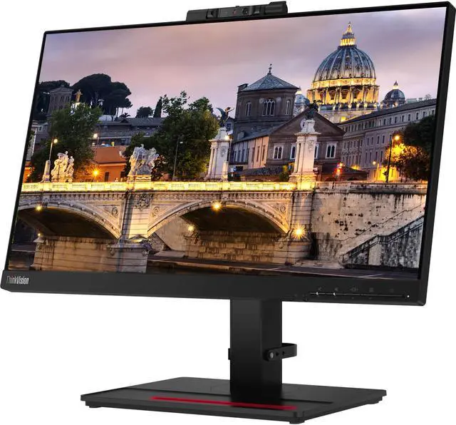 Alt view image 2 of 7 - Lenovo ThinkVision T22v 22-inch 2-Pack T22i Bundle with HDMI, DisplayPort, Webcam, Speaker, Microphone, Dual Monitor Stand, ThinkPad USB-C Dock, MK270 Wireless Keyboard & Mouse, Gel Mouse & Wrist Pad