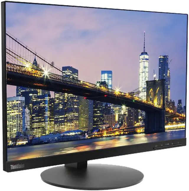 Alt view image 2 of 5 - Lenovo ThinkVision T23d 23-inch 1920 x 1200 LED Backlit Full HD Widescreen WUXGA LCD Monitor, 2-Pack Bundle with HDMI, VGA, DisplayPort, Desk Mount Dual Monitor Stand