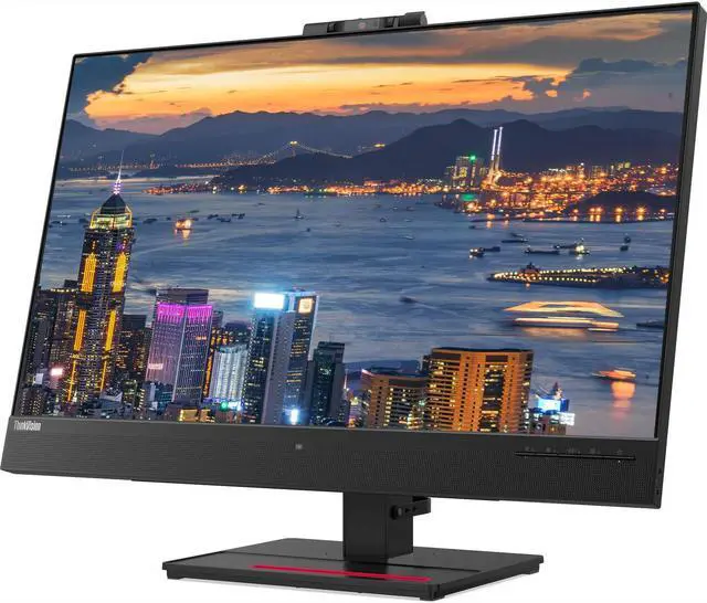 Alt view image 3 of 7 - Lenovo ThinkVision T27hv 27-inch 2560 x 1440 LED QHD Widescreen LCD, 2-Pack Bundle with T27h, HDMI, VGA, DisplayPort, USB-C, USB Hub, Webcam, Speaker, Microphone, Desk Mount Dual Monitor Stand