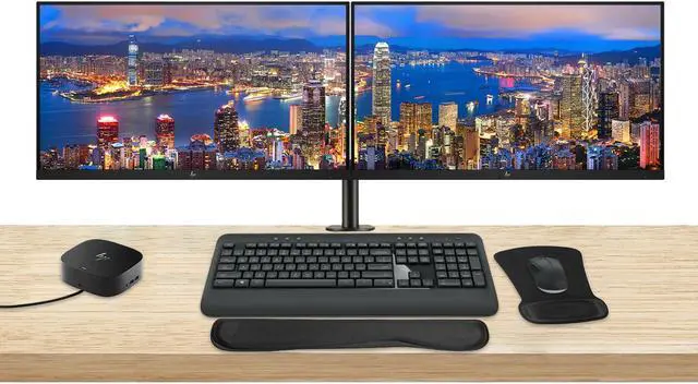 Main image of HP EliteDisplay E27q G5 27 Quad HD 2560 x 1440 LED-Backlit LCD IPS Monitor, 2-Pack Bundle with HDMI, DisplayPort, Dual Monitor Stand, USB-C Dock, MK540 Wireless Keyboard & Mouse, Mouse & Wrist Pad