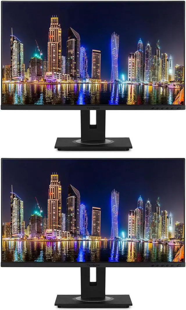 Main image of ViewSonic VG2756-2K 27-inch 2560 x 1440 Quad HD LCD IPS Monitor, 2-Pack bundle with Frameless, FreeSync, Eye-Care, Dock, Daisy Chain, HDMI, DisplayPort, USB Hub, USB-C, Ethernet, Speakers