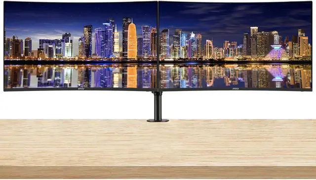 Main image of MSI G323CV 32-inch Curved 1080P Full HD 75 Hz 1ms LED Backlit LCD Gaming Monitor, 2-Pack bundle, Frameless, Less Blue Light, FreeSync, HDMI, DisplayPort, Desk Mount Dual Monitor Stand