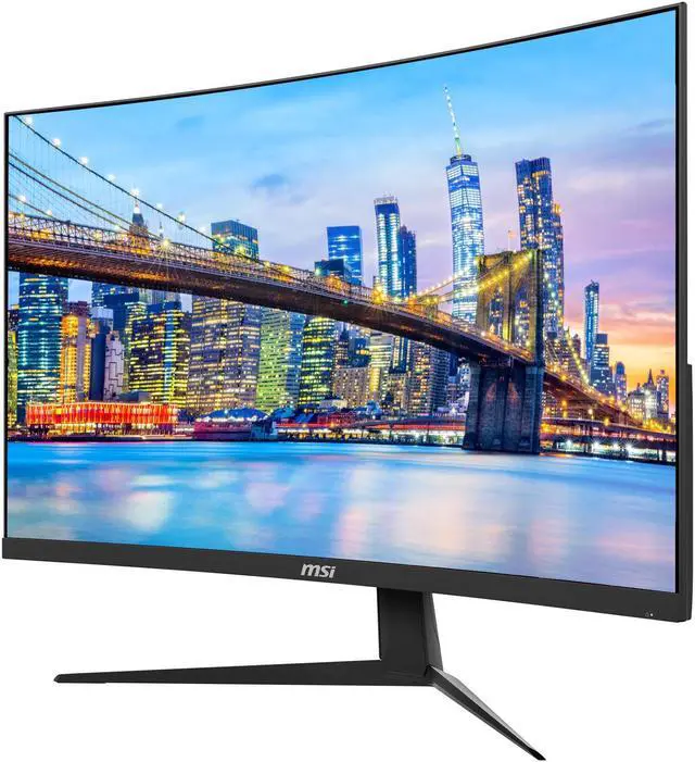 Alt view image 2 of 7 - MSI Optix G321CU 32-inch Curved 2160P 4K Ultra HD 144 Hz 1ms LED Backlit LCD Gaming Monitor, 2-Pack bundle, Night Vision, FreeSync, HDMI, DisplayPort, USB-C, Desk Mount Dual Monitor Stand