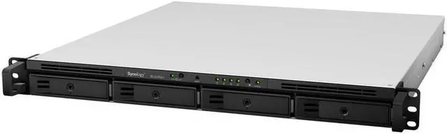 Alt view image 2 of 5 - Synology RackStation RS1619xs+ NAS Server with Xeon 2.2GHz CPU, 64GB Memory, 80TB HDD Storage, 2TB M.2 NVMe SSD, 4 x 1GbE LAN Ports, DSM Operating System Bundle with Rail kit
