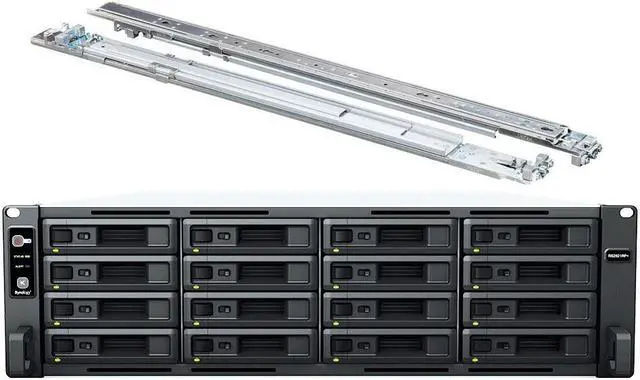 Main image of Synology RackStation RS2821RP+ NAS Server with Ryzen 2.2GHz CPU, 32GB Memory, 352TB HDD Storage, 4 x 1GbE LAN Ports, Redundant Power, DSM Operating System Bundle with Rail kit