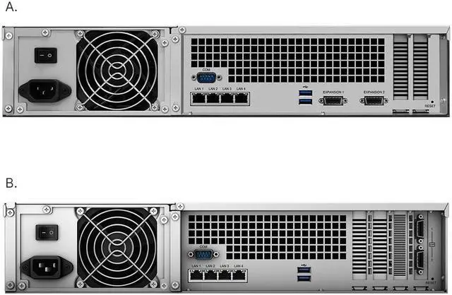 Alt view image 4 of 5 - Synology RackStation RS3618xs NAS Server with Xeon 2.4GHz CPU, 64GB Memory, 264TB HDD Storage, 4 x 1GbE LAN Ports, DSM Operating System Bundle with Rail kit
