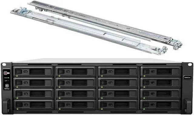 Main image of Synology RackStation RS4021xs+ NAS Server with Xeon 2.1GHz CPU, 64GB Memory, 352TB HDD Storage, 2 x 10GbE LAN Ports, Redundant Power, DSM Operating System Bundle with Rail kit