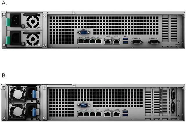 Alt view image 4 of 5 - Synology RackStation RS3621xs+ NAS Server with Xeon 2.1GHz CPU, 64GB Memory, 96TB SSD Storage, 2 x 10GbE LAN Ports, DSM Operating System Bundle with Rail kit