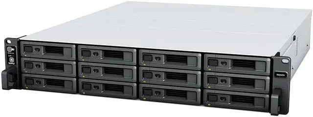 Alt view image 2 of 5 - Synology RackStation RS2423+ NAS Server with Ryzen 3.35GHz CPU, 32GB Memory, 48TB SSD Storage, 10GbE LAN Ports, DSM Operating System Bundle with Rail kit