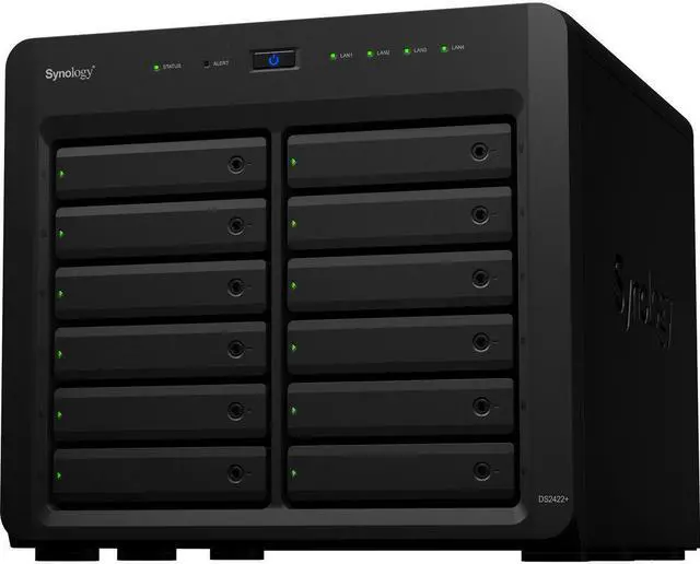 Alt view image 2 of 5 - Synology DiskStation DS2422+ NAS Server with Ryzen 2.2GHz CPU, 32GB Memory, 96TB SSD Storage, 4 x 1GbE LAN Port, DSM Operating System