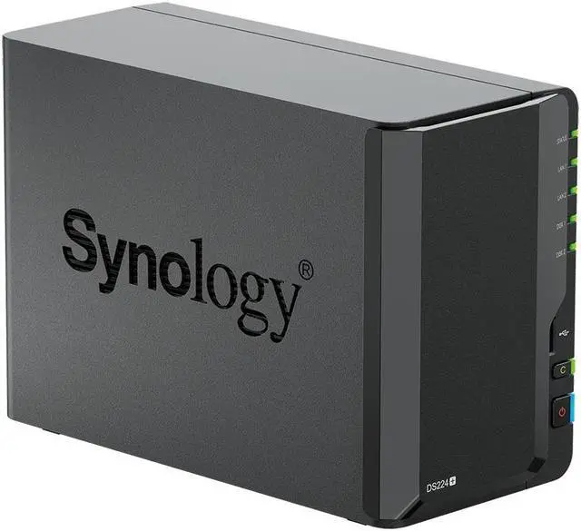 Alt view image 4 of 5 - Synology DiskStation DS224+ NAS Server with Celeron 2.0GHz CPU, 6GB Memory, 2TB SSD Storage, 2 x 1GbE LAN Ports, DSM Operating System