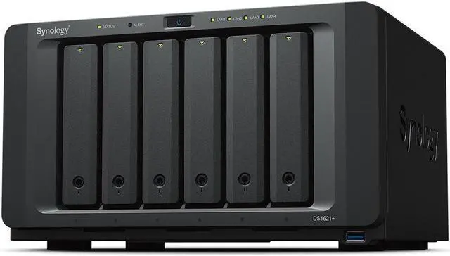 Alt view image 2 of 5 - Synology DiskStation DS1621+ NAS Server for Business with Ryzen CPU, 32GB Memory, 24TB SSD Storage, DSM Operating System, iSCSI Target Ready