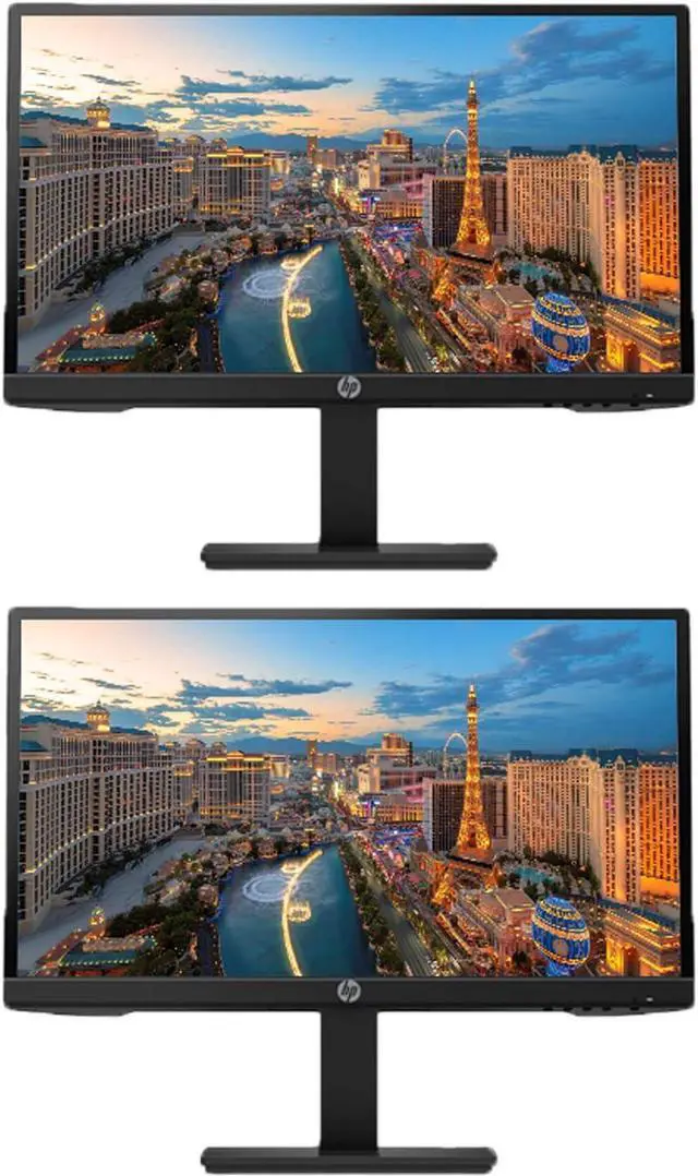 Main image of HP P22h G4 22 Inch Class Monitor 2-Pack, FHD 1920 x 1080, LED Backlit, IPS, Vesa Compatible, Anti-Glare, Tilt (HDMI, VGA and DisplayPort) for Home and Office