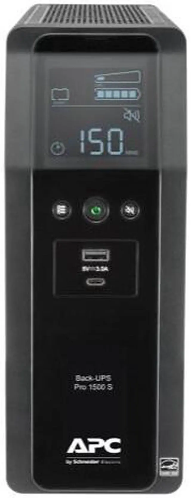 Alt view image 2 of 4 - APC Sine Wave UPS Battery Backup & Surge Protector, BR1500ms2 Tower Back-UPS, 1500 VA Backup Battery Power Supply, 10 x NEMA 5-15R, AVR Bundled With 16GB USB Storage