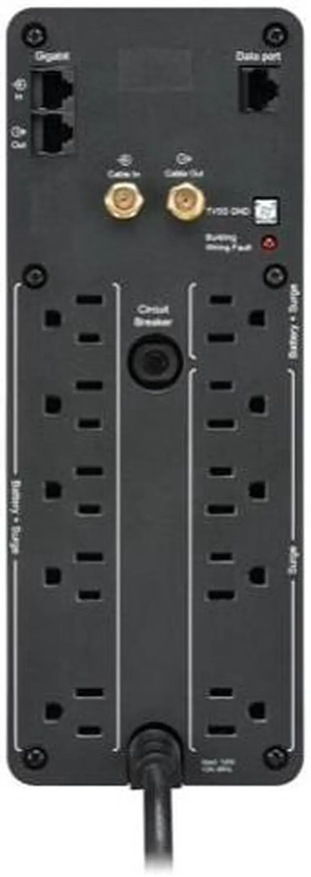 Alt view image 4 of 4 - APC Sine Wave UPS Battery Backup & Surge Protector, BR1500ms2 Tower Back-UPS, 1500 VA Backup Battery Power Supply, 10 x NEMA 5-15R, AVR Bundled With 16GB USB Storage