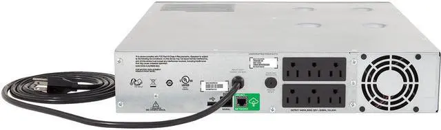 Alt view image 3 of 3 - APC Smart-UPS, SMC1500-2UC 2U Rack Back-UPS, 1440 VA Backup Battery Power Supply, 6 x NEMA 5-15R, SmartConnect Port, AVR, LCD Bundled With 16GB USB Storage