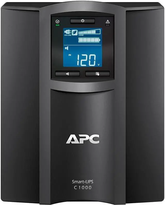 Alt view image 2 of 4 - APC Smart-UPS, SMT1000C Tower Back-UPS, 1000 VA Backup Battery Power Supply, 8 x NEMA 5-15R, SmartConnect Port, SmartSlot, AVR, LCD Bundled With 16GB USB Storage