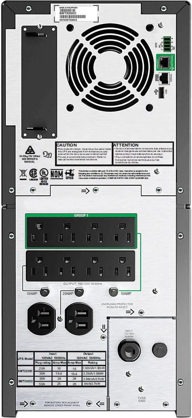 Alt view image 2 of 2 - APC Smart-UPS, SMT2200C Tower Back-UPS, 1920 VA Backup Battery Power Supply, 8 x NEMA 5-15R, 2 x NEMA 5-20R outlets, SmartConnect Port, SmartSlot, AVR, LCD Bundled With 16GB USB Storage