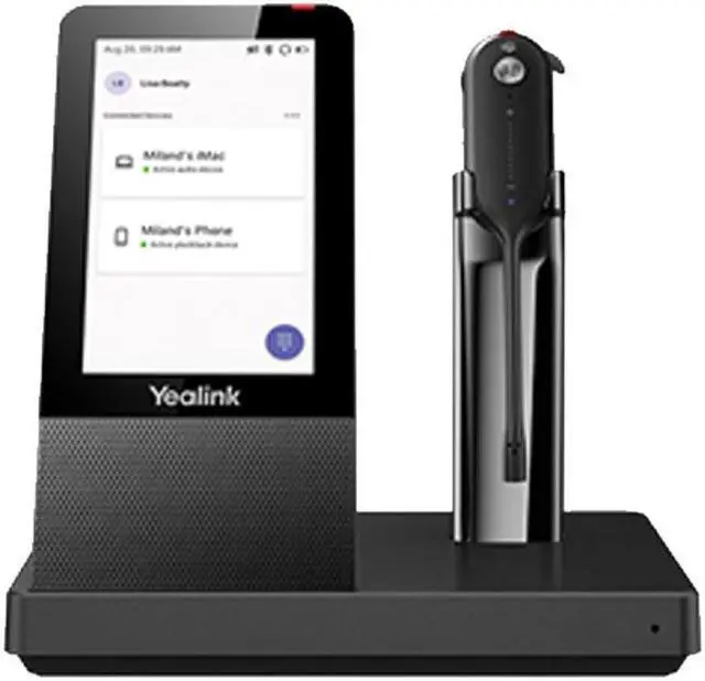 Alt view image 2 of 7 - Yealink WH67 Mono Bluetooth Headset with Multitouch Console Bundle with Cam 313 2MP Webcam, MK270 Wireless Keyboard and Mouse, Mini Speaker, Gel Wrist & Mouse Pad, Pack of 4