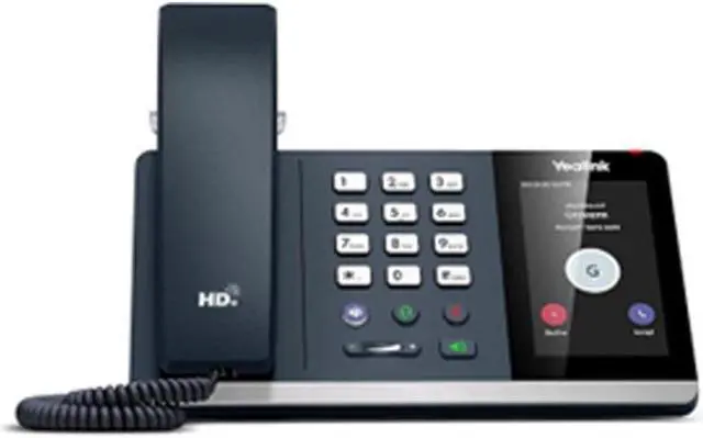 Alt view image 2 of 5 - Yealink MP54 MS Teams IP Corded Phone Bundle with Yealink WH63 MS Teams Mono Bluetooth Noise Canceling Mic Headset for Office, Cam 313 2MP Webcam, Pack of 4