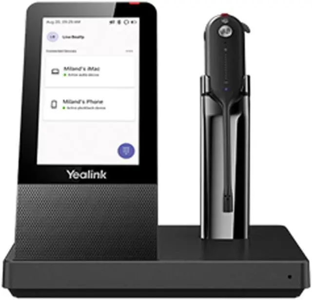 Alt view image 2 of 6 - Yealink WH67 Mono Wireless Bluetooth Headset with Multitouch Console for Office, Bundle with Cam 313 2MP Webcam, MK540 Wireless Keyboard and Mouse, Gel Mouse & Wrist Pad, Mini Speaker, Pack of 4