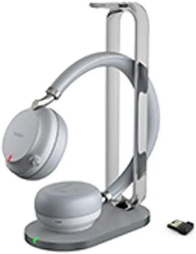 Alt view image 3 of 6 - Yealink BH72 White Dual Wireless Bluetooth Stereo Over Ear Headset for Office, Bundle with Cam 313 2MP Webcam, MK540 Wireless Keyboard and Mouse, Gel Mouse & Wrist Pad, Mini Speaker, Pack of 2