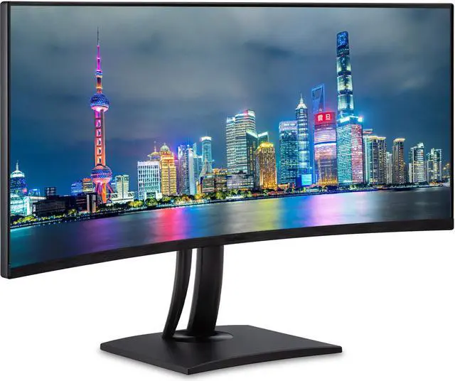 Alt view image 2 of 6 - ViewSonic VP3456a 34-inch Curved 2K UWQHD Premium Monitor, 2-Pack bundle with ColorPro, Full Dock, HDMI, DisplayPort, USB Hub, 100W USB-C, Ethernet, Integrated Speakers, Desk Mount Dual Monitor Stand