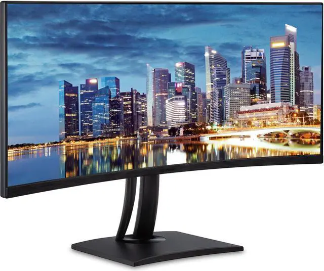 Alt view image 2 of 7 - ViewSonic VP3456a 34-inch Curved 2K UWQHD Premium Monitor, Full Dock, HDMI, DisplayPort, USB Hub, 100W USB-C, Ethernet, Integrated Speakers, MK270 Wireless Keyboard & Mouse, Gel Mouse & Wrist Pad