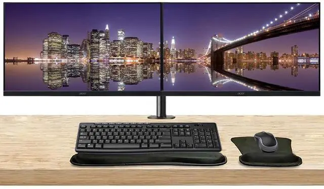 Main image of Acer Vero V7 V277 E BI 27 inch 1080P Full HD 100 Hz 4 ms Widescreen LCD Monitor, 2-Pack Bundle with , VGA, HDMI, Desk Mount Dual Monitor Stand, MK270 Wireless Keyboard & Mouse, Gel Mouse & Wrist Pad