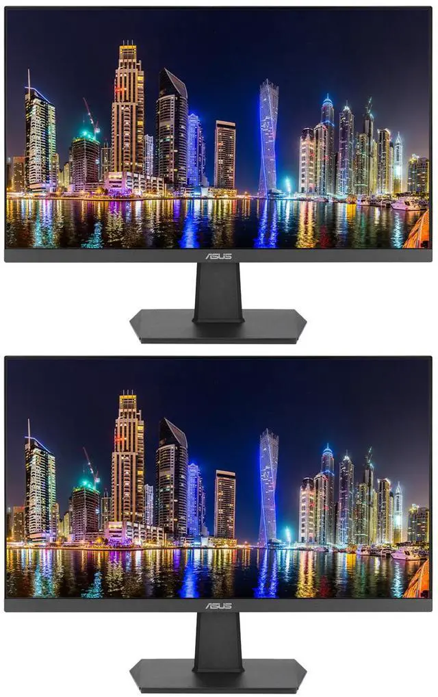 Main image of Asus VA24EHE 24-inch 1920 x 1080 Full HD LED Backlit LCD Frameless Monitor, 2-Pack bundle with HDMI, DVI-D, VGA Adaptive-Sync, Eye Care, Low Blue Light