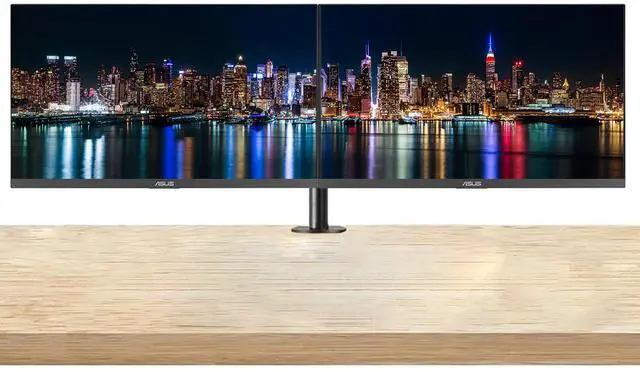 Main image of Asus VA24EHE 24-inch 1920 x 1080 Full HD LED Backlit LCD Frameless Monitor, 2-Pack bundle with HDMI, DVI-D, VGA Adaptive-Sync, Eye Care, Low Blue Light and Desk Mount Dual Monitor Stand