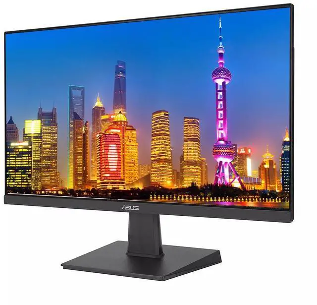 Alt view image 3 of 7 - Asus VA24EHE 24-inch 1080p FHD LCD Frameless Monitor, 2-Pack, HDMI, DVI-D, VGA, Low Blue Light, Desk Mount Dual Monitor Stand, MK270 Wireless Keyboard & Mouse, Gel Mouse & Wrist Pad