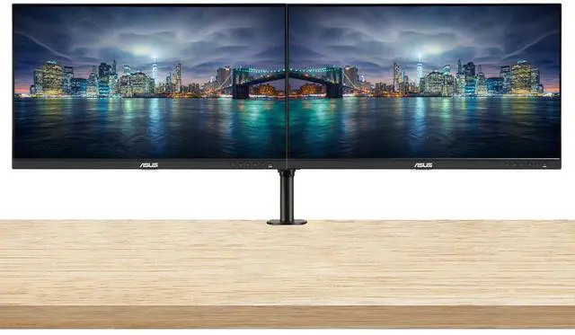 Main image of Asus ProArt PA24ACRV 24-inch 1440P 2K QHD sRGB Professional Monitor, 2-Pack bundle with USB-C 96W PD, Daisy Chain DisplayPort, HDMI, USB Hub, Integrated Speakers and Desk Mount Dual Monitor Stand