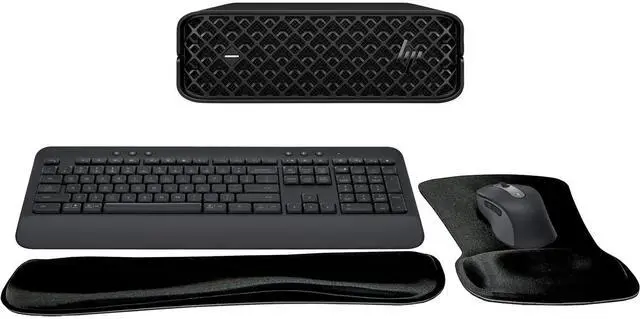 Main image of HP Z2 Mini G9 Workstation i7 Bundle, 16GB RAM, 512GB SSD, Windows 11 Pro, UHD Graphics 770, Mini PC and MK650 Wireless Keyboard & Mouse with Gel Mouse & Wrist Pad set