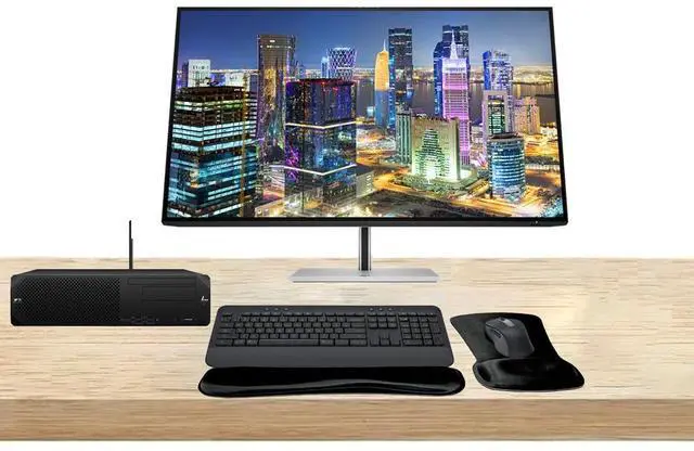Main image of HP Workstation Bundle Z2 SFF G9 i7, 64GB RAM, 1TB SSD, Windows 11 Pro, RTX A2000 12GB, Series 7 Pro 732pk 32-inch 4K Ultra HD Monitor, T2U Plus WiFi, MK650 Wireless Keyboard & Mouse, Gel Pad