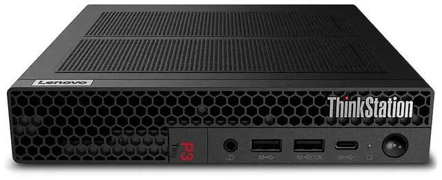 Alt view image 4 of 6 - Lenovo ThinkStation P3 Tiny i5, 16GB RAM, 512GB SSD, T400 4GB DDR6 Graphics, NVMe Controller, Mini PC Bundled with MK650 Wireless Keyboard & Mouse, Gel Mouse & Wrist Pad
