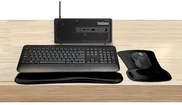 Main image of Lenovo ThinkStation P3 Small Form Factor Business i7 PC, 32GB RAM, 1TB SSD, UHD Graphics 770, T2U Plus WiFi Bundled with MK650 Wireless Keyboard & Mouse, Gel Mouse & Wrist Pad