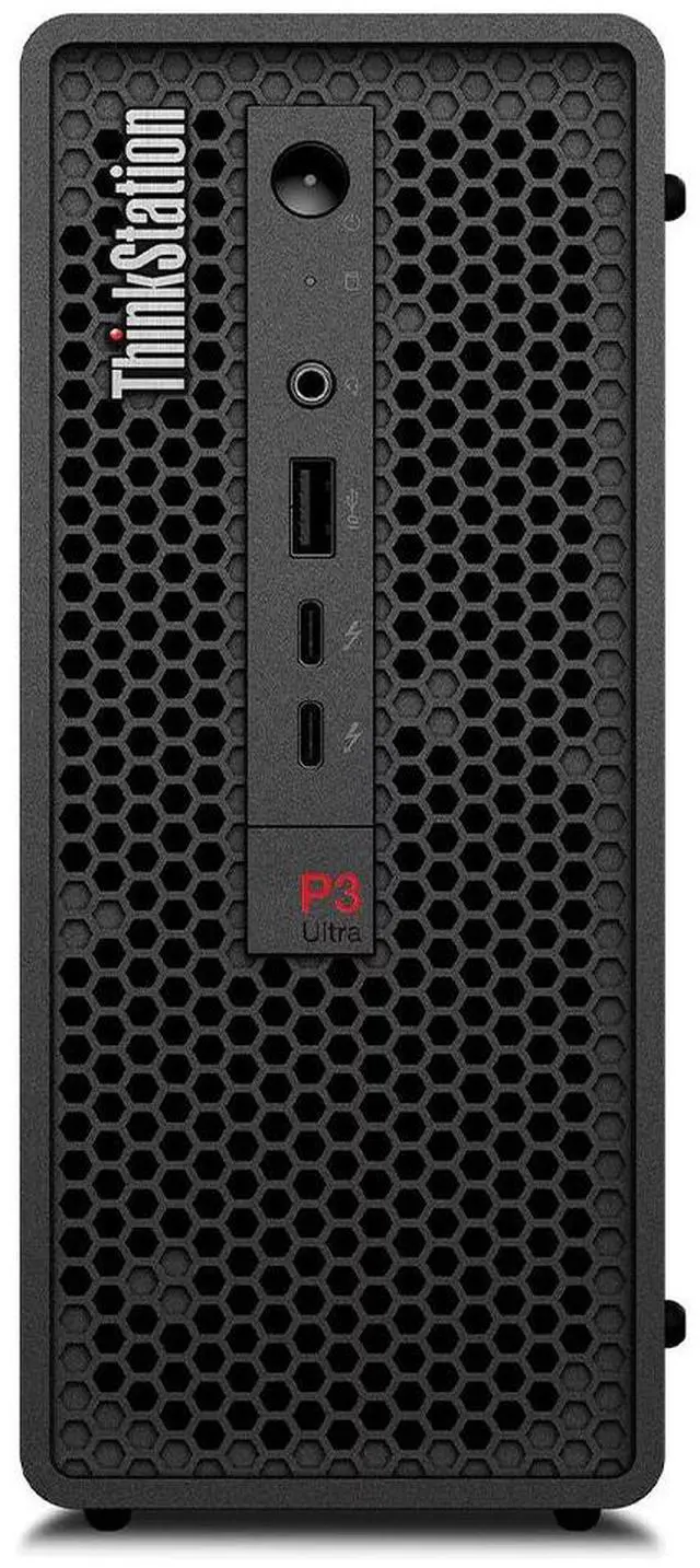 Alt view image 3 of 6 - Lenovo ThinkStation P3 Small Form Factor Business i7 PC, 32GB RAM, 1TB SSD, UHD Graphics 770, T2U Plus WiFi Bundled with MK650 Wireless Keyboard & Mouse, Gel Mouse & Wrist Pad