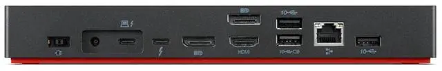 Alt view image 2 of 7 - Lenovo ThinkPad Universal Thunderbolt 4 Dock 100W 4K Support, HDMI, USB-C, DisplayPort, Bundled with Desk Mount Dual Monitor Stand, MK270 Wireless Keyboard & Mouse, Gel Mouse & Wrist Pad