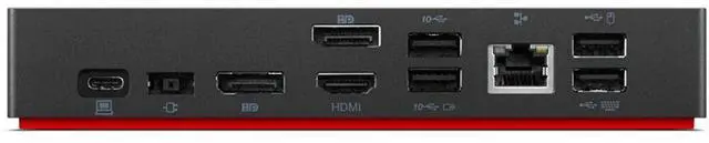 Alt view image 7 of 7 - Lenovo ThinkPad Universal Smart USB-C Dock 96W 4K, HDMI, USB-C, DisplayPort, Bundled with Desk Mount Dual Monitor Stand, MK670 Wireless Keyboard & Mouse, Gel Mouse & Wrist Pad